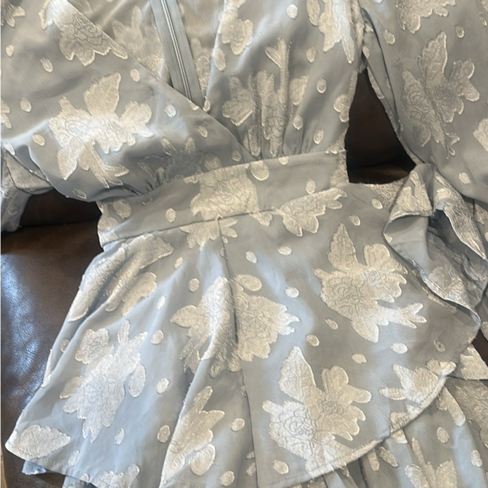 Francesca's Collections Blue and White Floral Mini Dress